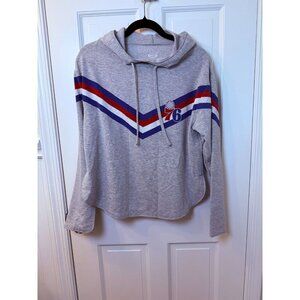 Philadelphia 76ers Basketball LS Scallop Grey Hooded Sweatshirt - Women Size Med